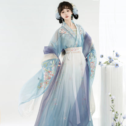 Wei Jin Dynasty Qiyao Ruqun Hanfu | Flower Kite 鸢月