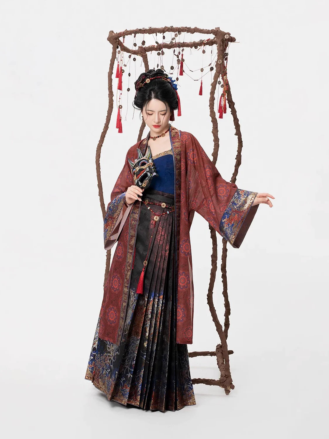 Ming Dynasty Modern Hanfu Mamianqun Outfit - Shen Nuo 神傩
