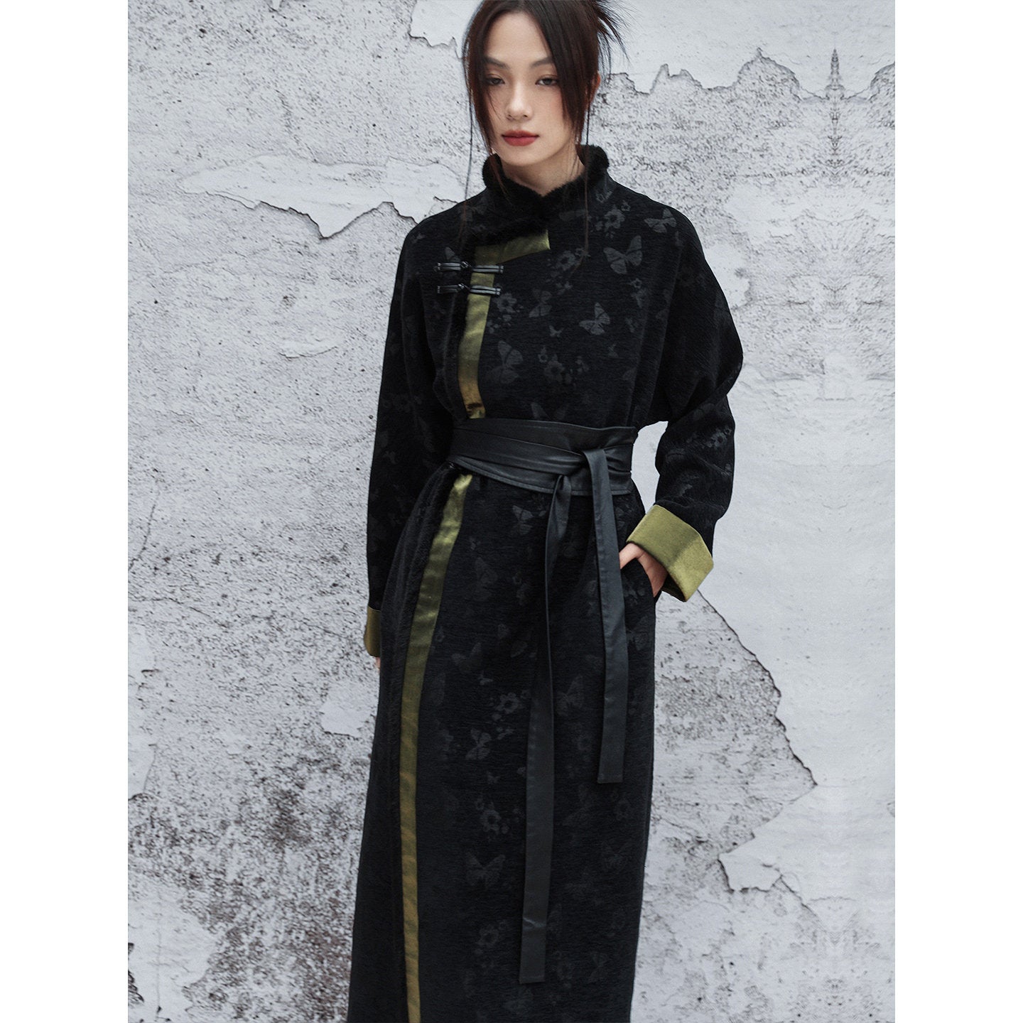 New Chinese Style Vintage Contrasting Nomadic Long Dress