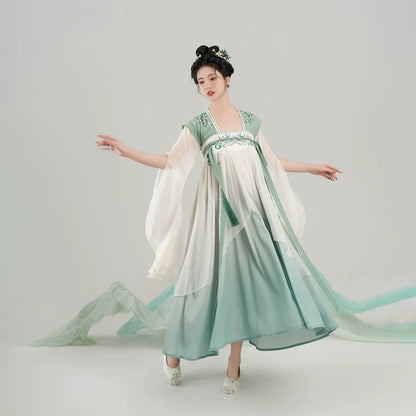 Tang Dynasty Modern Hanfu Dress - Qintaoluoge 琴桃落歌 (Preorder)