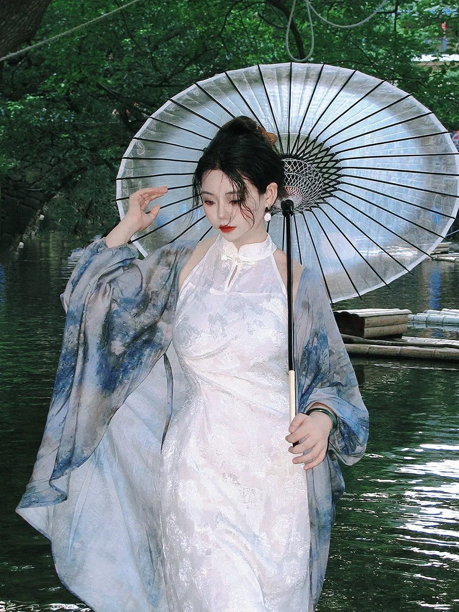 Mengdie 梦蝶 - New Chinese Style Butterfly Cheongsam Cardigan