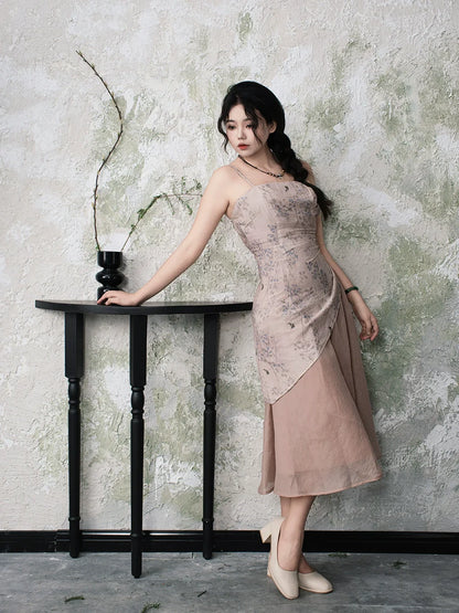 Ebony 乌木案 - New Chinese Style Outfit Wabi-Sabi Dress Set