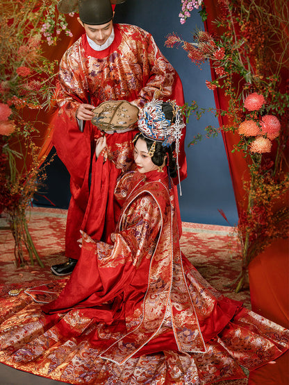 Ming Dynasty Chinese Wedding Hanfu Couple Set | Mutual Trust 两不疑