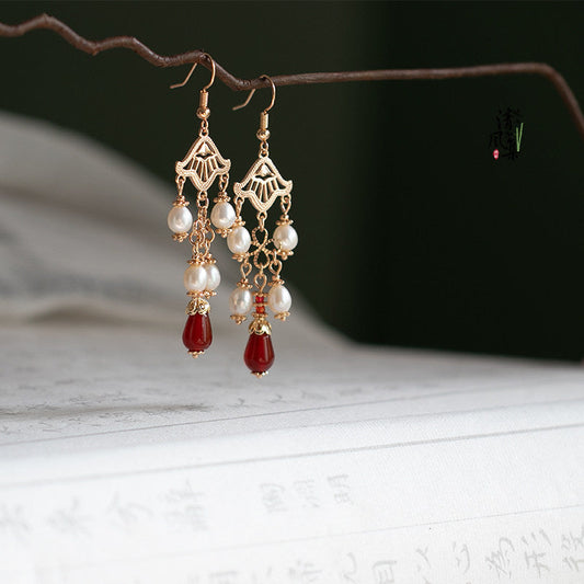 The Song of Fire Antique Earrings | Hanfu Jewelry