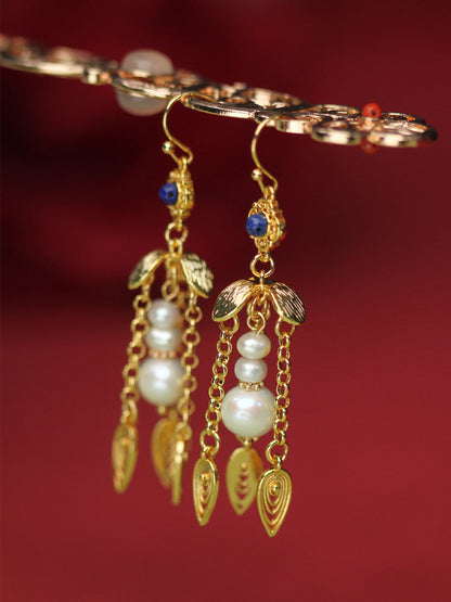 Golden Gourd Earrings | Hanfu Jewelry