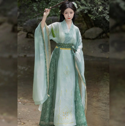 Wei Jin Dynasty Qiyao Ruqun Hanfu | Qingyu 清玉