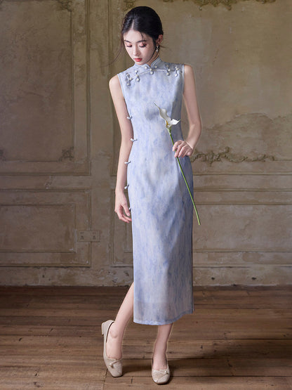 Sleeveless Long Cheongsam | Cloudlike