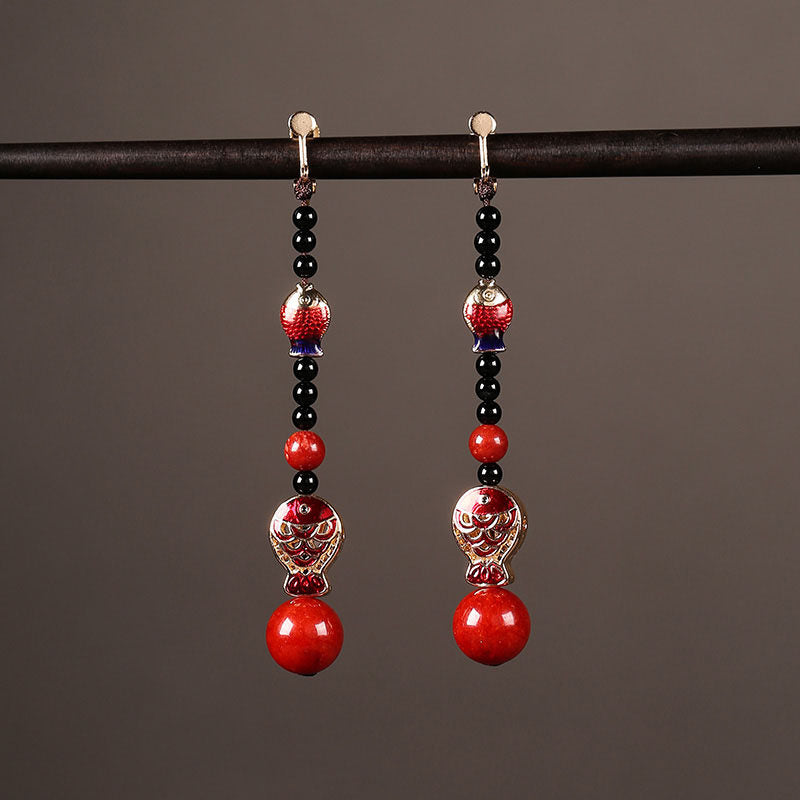 Little Scarlet Fish Earrings | Cheongsam Jewelry