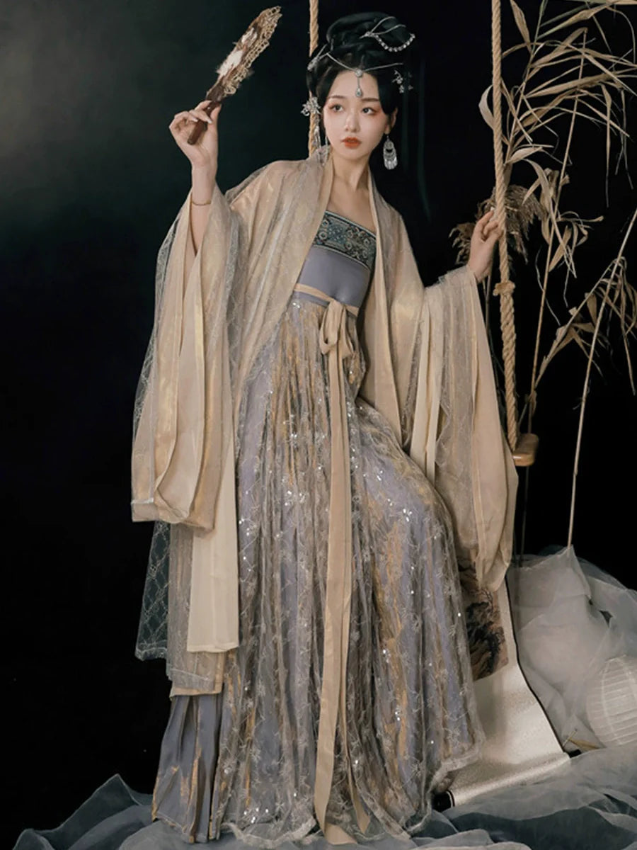 Cold Tangerine  寒橘柚 - Tang Dynasty Style Hanfu Dress Heziqun