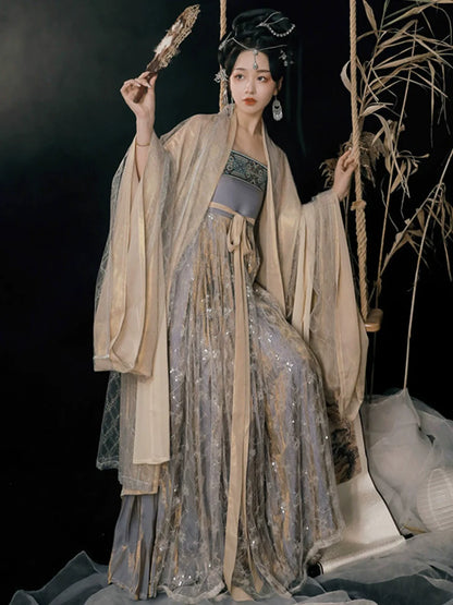 Cold Tangerine  寒橘柚 - Tang Dynasty Style Hanfu Dress Heziqun