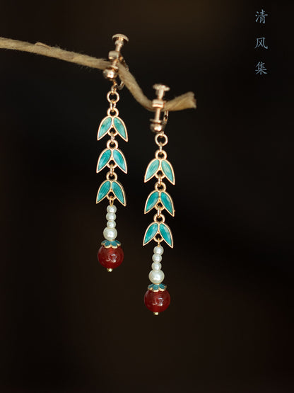 Rustling Bamboo Earrings | Hanfu Jewelry