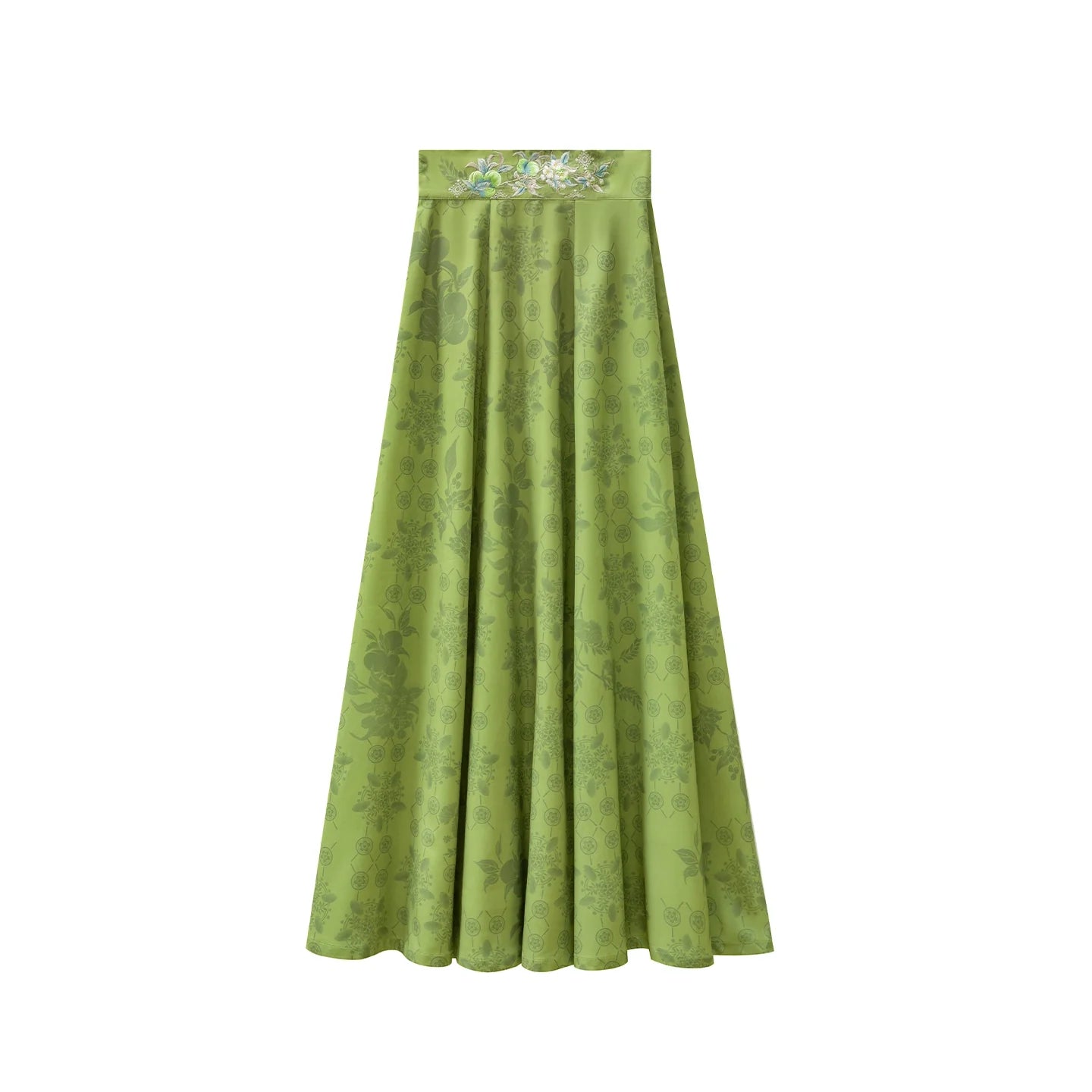 Tang Dynasty Modern Hanfu Set with Flowing Eight-Panel Skirt - Qingmei Lane 青梅弄 (Preorder)