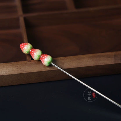 Strawberry Sugar Candy Hair Stick | Hanfu Hair Accessory