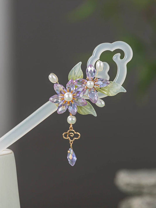Aurora Night hair stick — traditional Chinese hanfu hair accessory