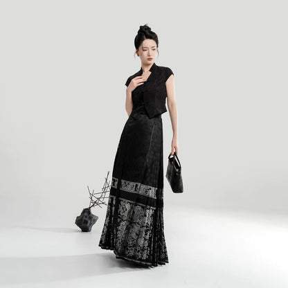 New Chinese Style Women's V Neck Top - Yinyue 吟月 (Preorder)