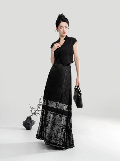 New Chinese Style Women's V Neck Top - Yinyue 吟月 (Preorder)