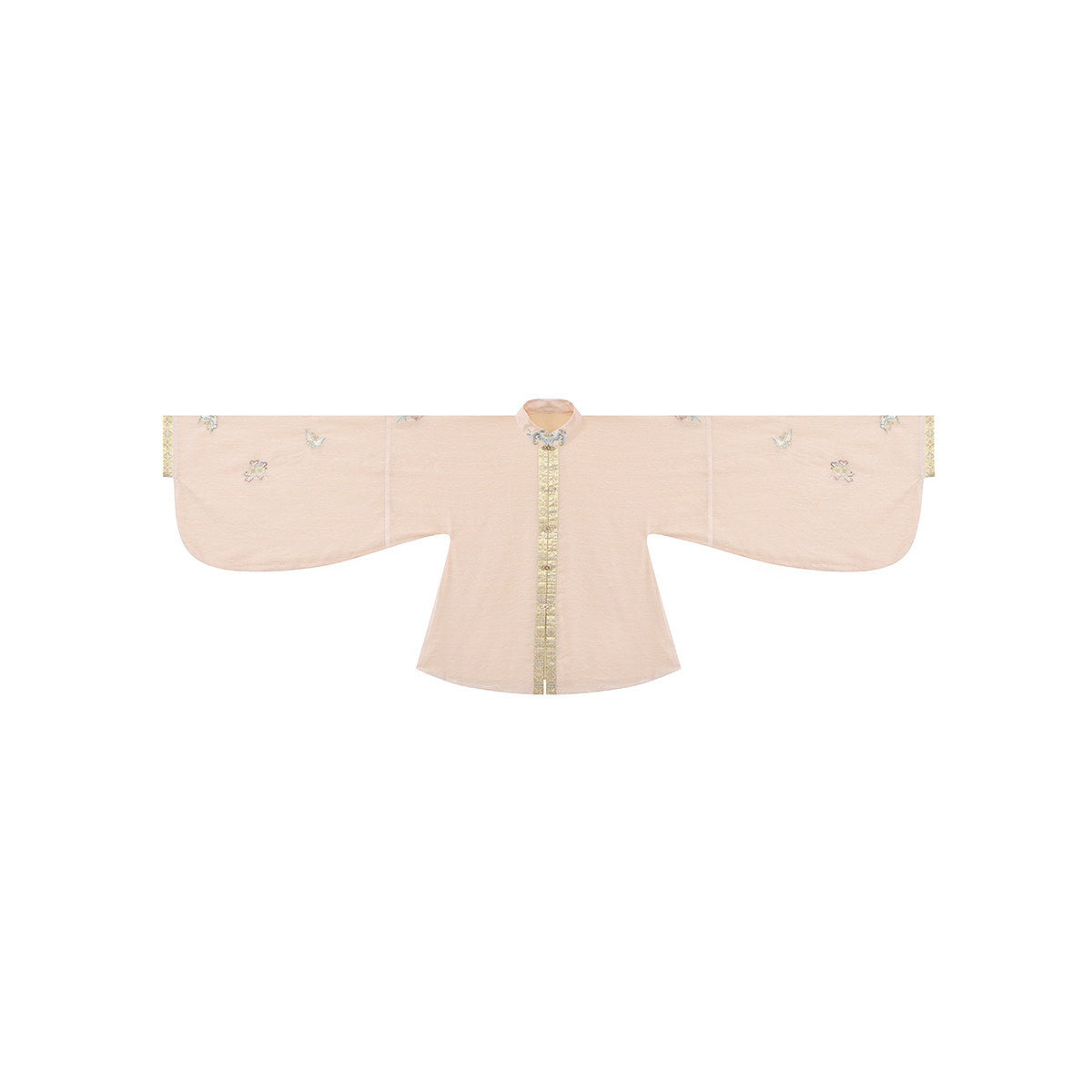 Ming Dynasty Pastel Orange Pipa Sleeve Top & Mamian Skirt | Yun Dynasty Capital 云朝玉京