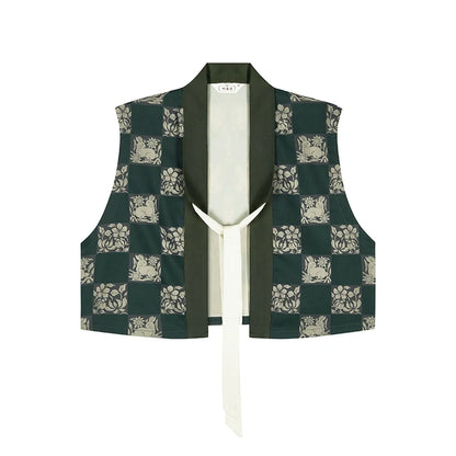 Tang Dynasty Modern Hanfu Set with Beizi Overlay & Flowing Eight-Panel Skirt - Baina 百纳 (Preorder)