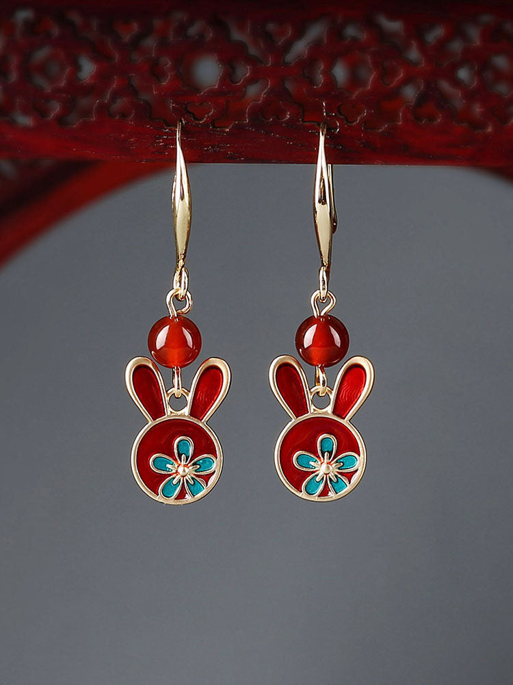 Festive Bunny Earrings | Cheongsam Jewelry