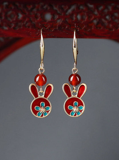 Festive Bunny Earrings | Cheongsam Jewelry