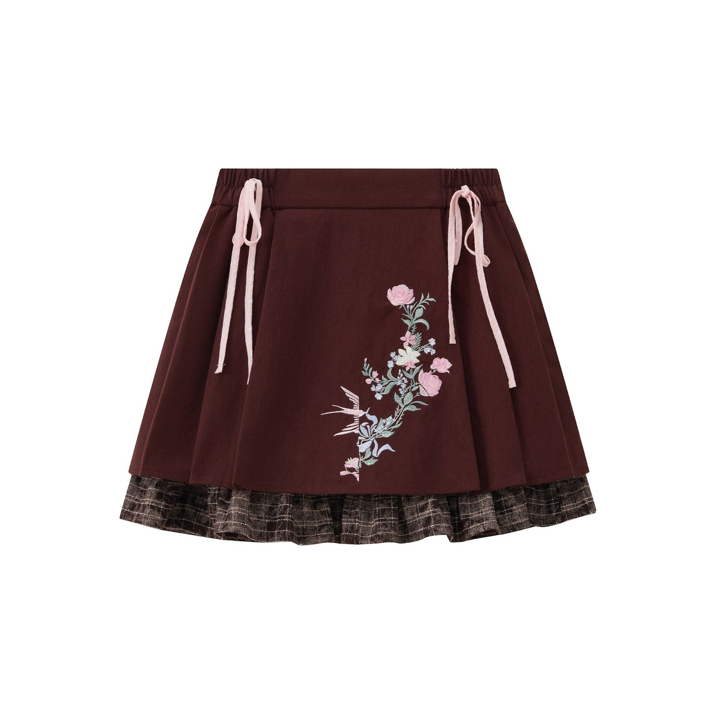 Hanfu Inspired Chinese Style Blouse & Retro Knit Mini Skirt Set 春日巴斯克