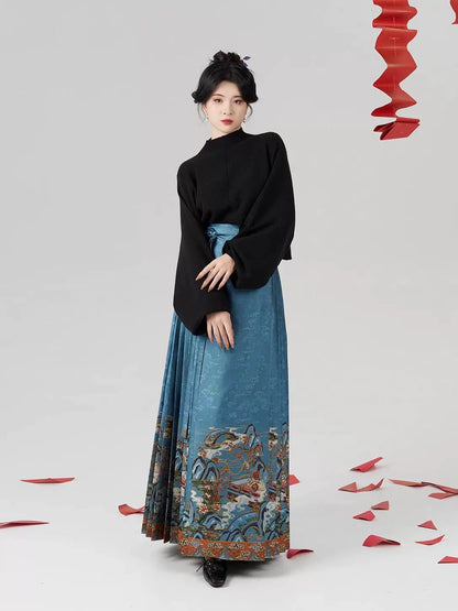 Ming Dynasty Modern Hanfu Mamianqun Outfit - Fairy Feathers 仙羽