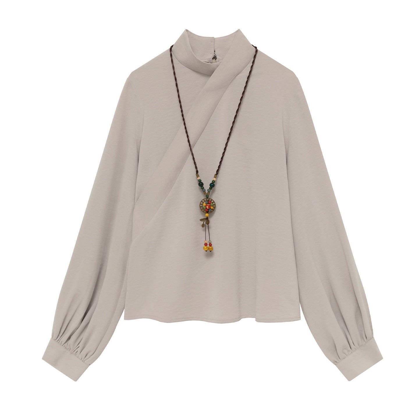 Wang Yun Shan | Modern Chinese Pleated Jacket and Wide Leg Pants Set