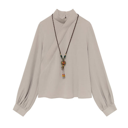 Wang Yun Shan | Modern Chinese Pleated Jacket and Wide Leg Pants Set