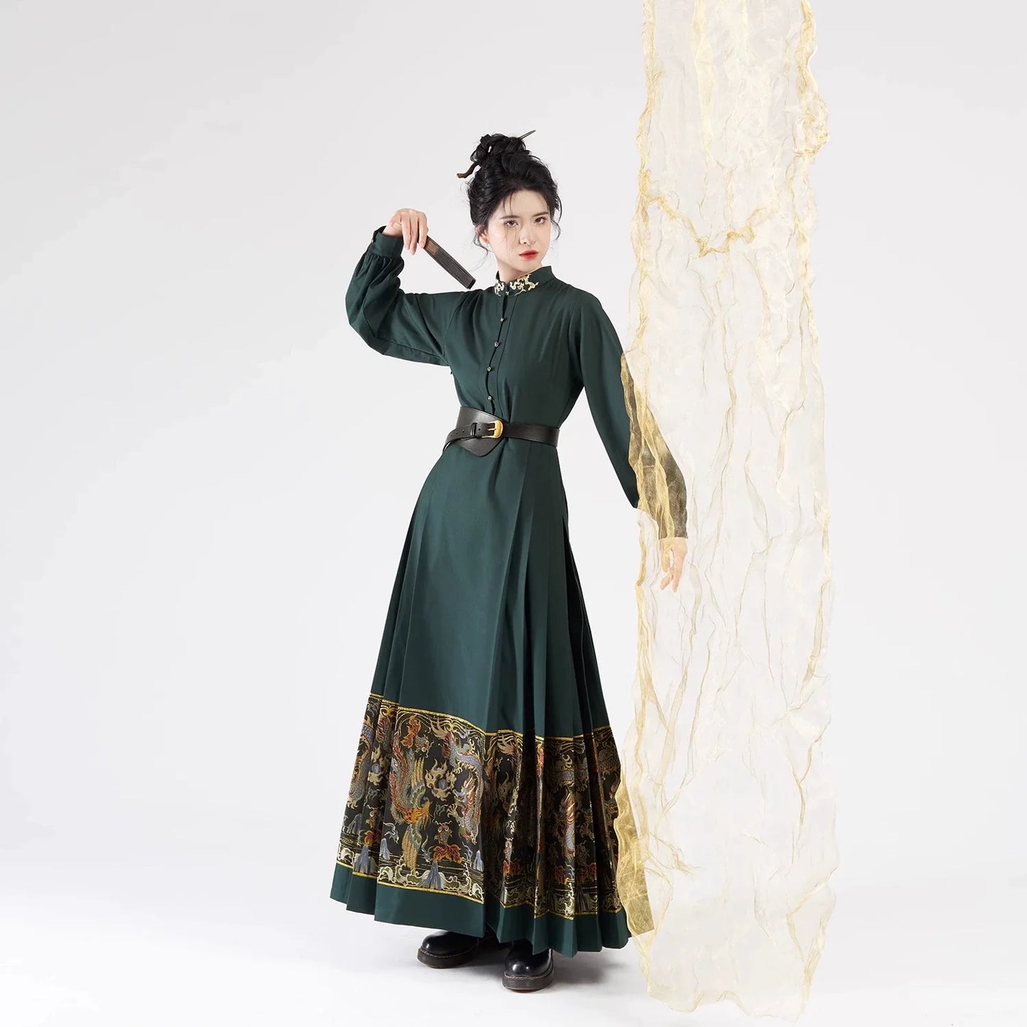 Ming Dynasty Modern Hanfu Horse Face Dress - Qingyun 卿云