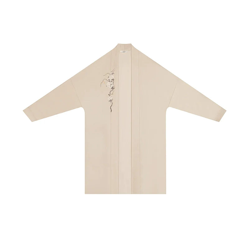 Song Dynasty Modern Hanfu Set with Winged Sleeve Top and Three Pleat Skirt - City Diary 城市日记 (Preorder)