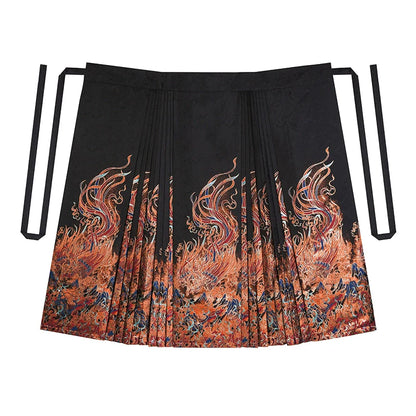 Ming Dynasty Traditional Hanfu Set & Mamian Skirt | Crimson Feathers 赤羽