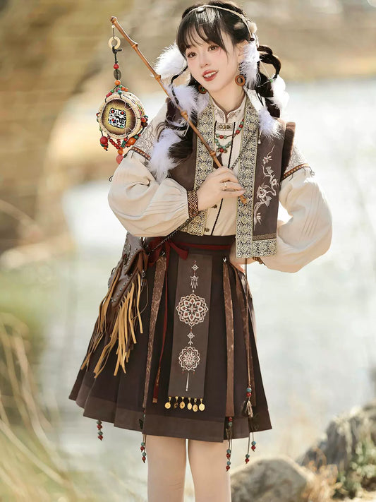 Ming Dynasty Modern Hanfu, Mamianqun, Miyan 弥烟