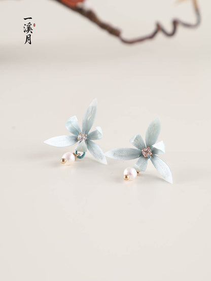 Blue Orchid Earrings | Hanfu Jewelry
