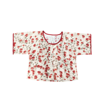 Tang Dynasty Modern Hanfu Beizi Top and Elastic Skirt - Rose Iced Tea 玫瑰冰茶 (Preorder)