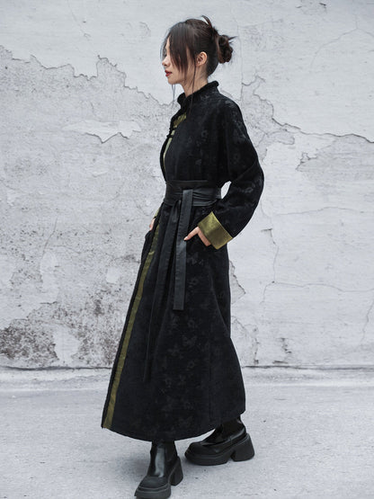 New Chinese Style Vintage Contrasting Nomadic Long Dress