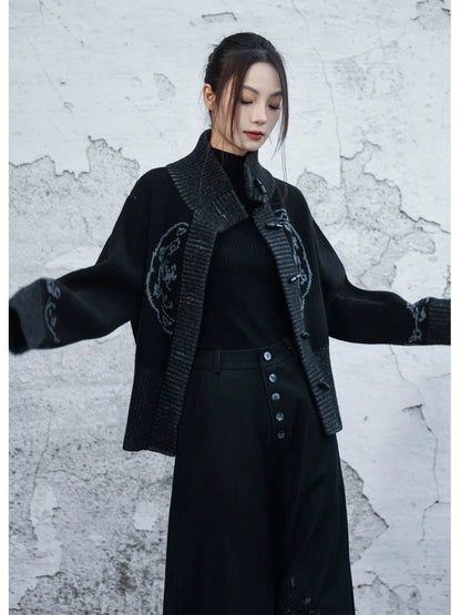 New Chinese Style Turtleneck Sweater for Autumn and Winter