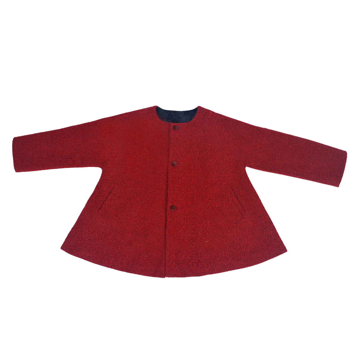 Tang Dynasty Modern Hanfu Wool Blend Jacket and Shorts - Coral Song 珊瑚颂 (Preorder)