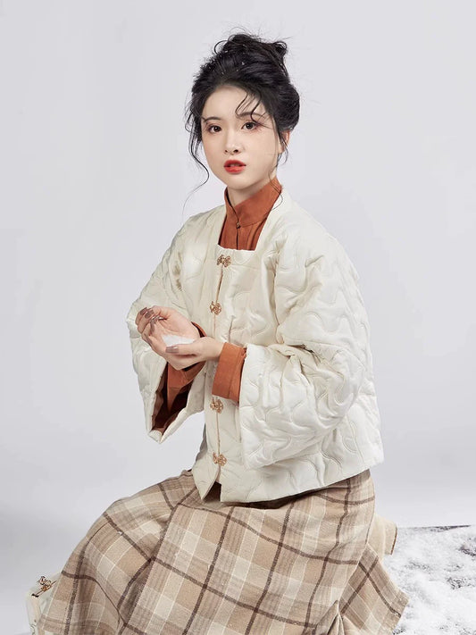 Song Ming Dynasty Modern Hanfu Mamianqun Outfit - Peanut Glutinous Rice Balls 花生汤圆