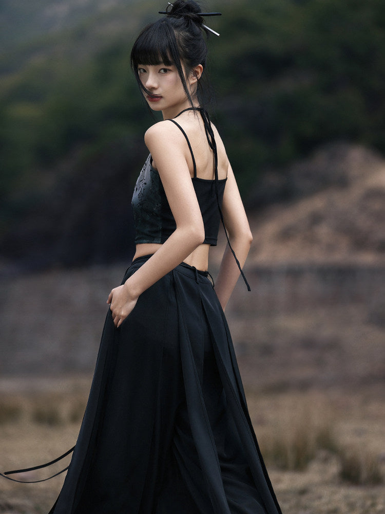 New Chinese Style Chinese Character Print Camisole