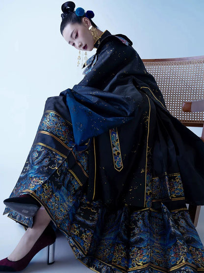 Ming Dynasty Traditional Hanfu Set & Mamian Skirt | Diancui 点翠