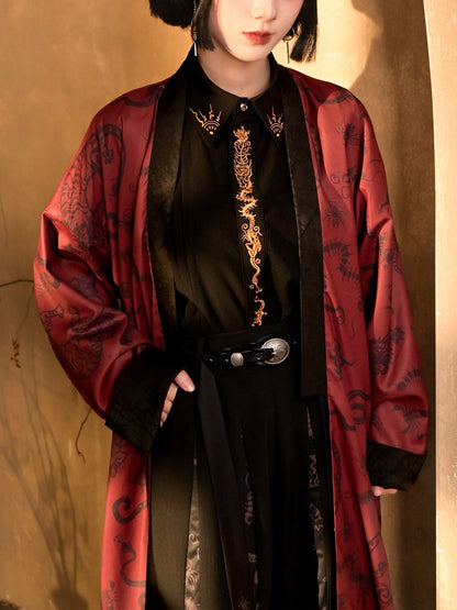 New Chinese Style Long Sleeve Top - Five Poisons 五毒