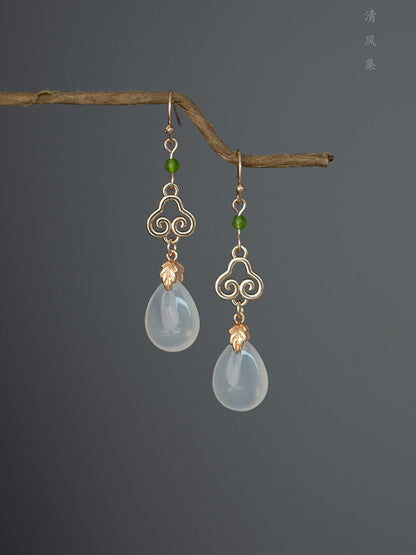 Clouds and Droplets Antique Earrings | Hanfu Jewelry