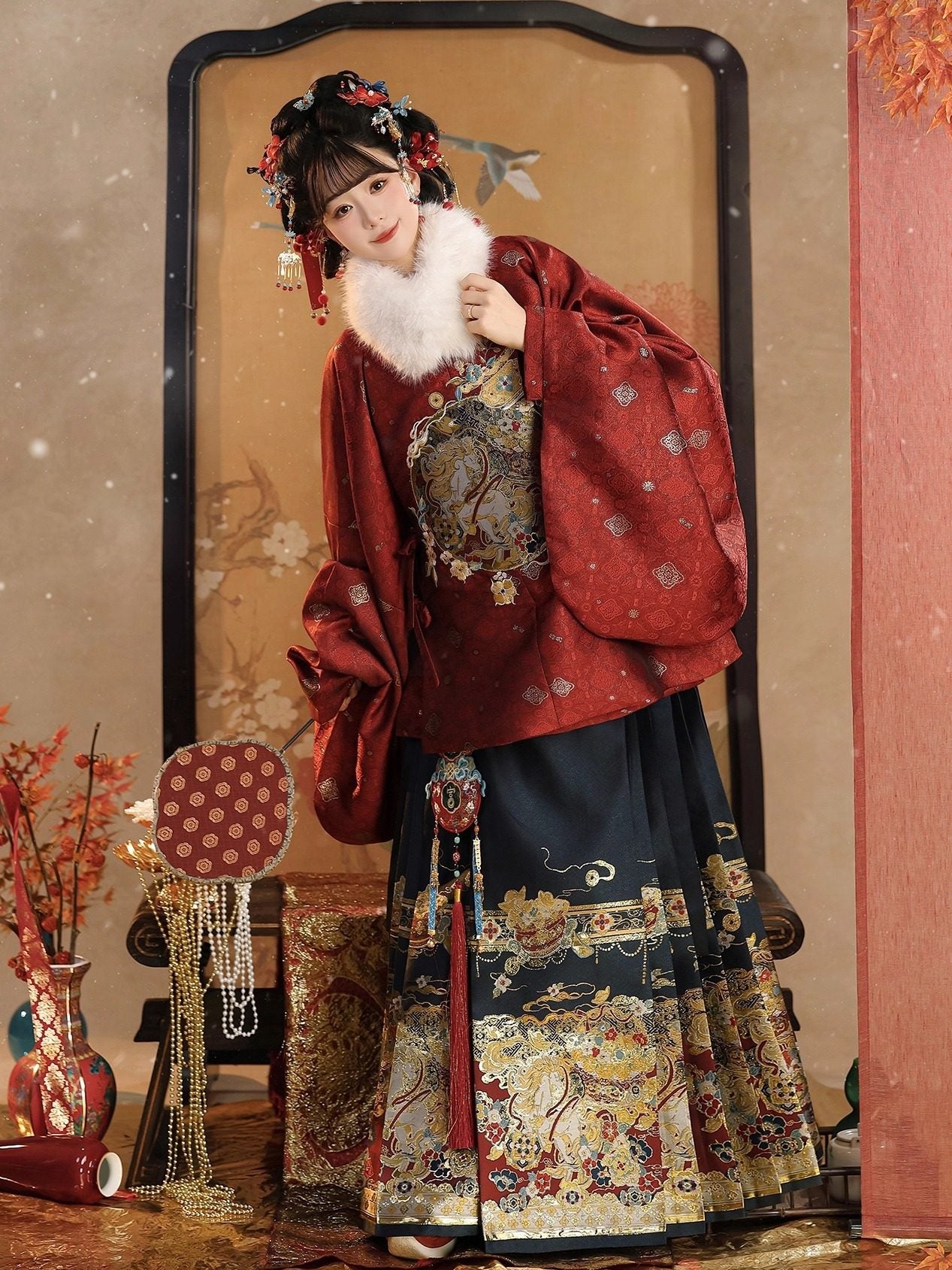 Ming Dynasty Chinese New Year Festival Hanfu | Get Rich Immediately 马上发财