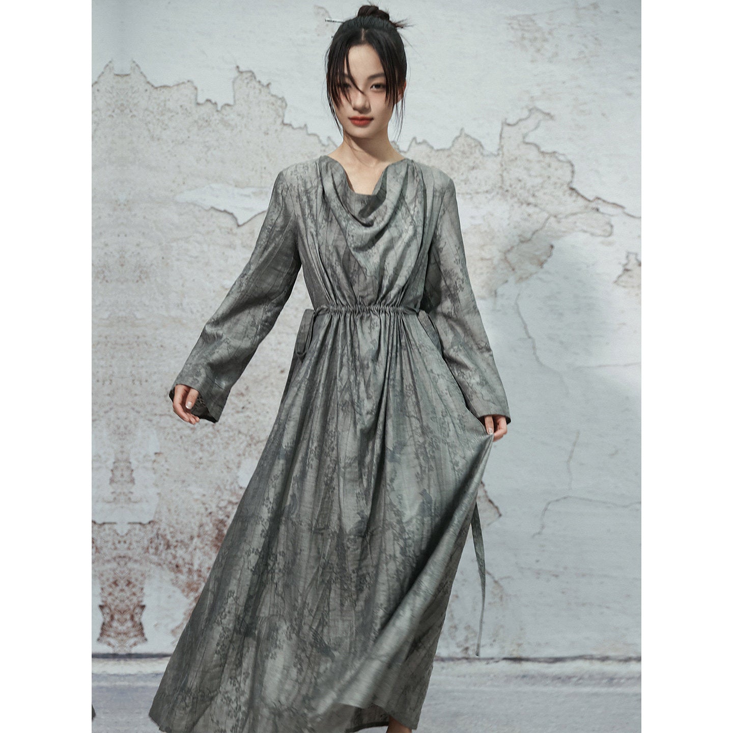 New Chinese Style Swing Collar Retro Dress
