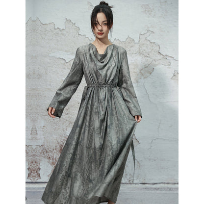 New Chinese Style Swing Collar Retro Dress