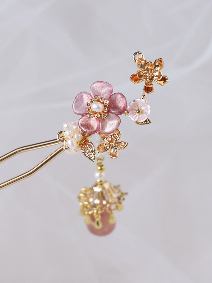 Lilac Cherry Blossom Hair Stick | Hanfu Hair Accessory
