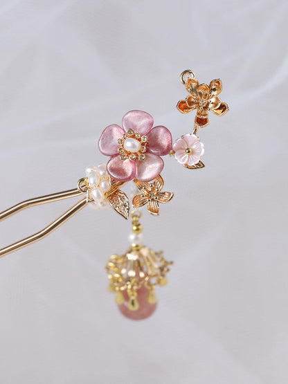 Lilac Cherry Blossom Hair Stick | Hanfu Hair Accessory
