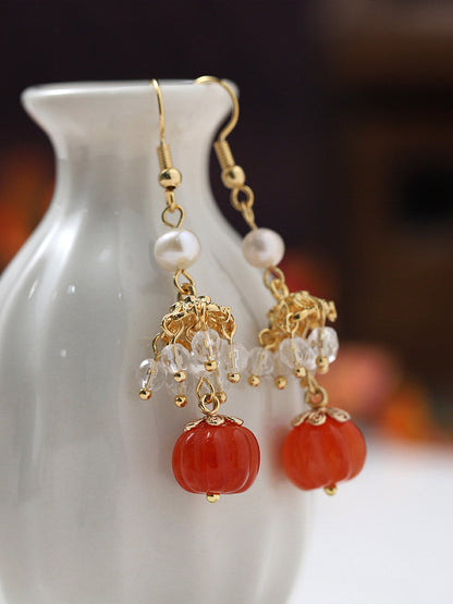 Pumpkin Earrings | Ancient China Jewelry