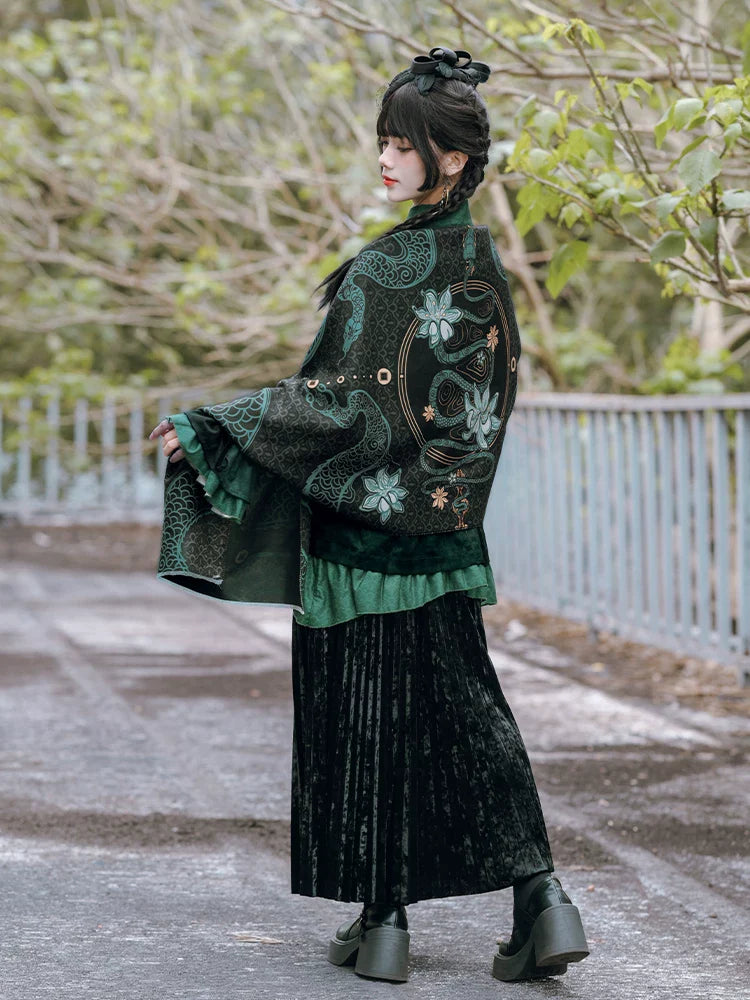 New Chinese Style Print Shawl - Shengqing 升卿