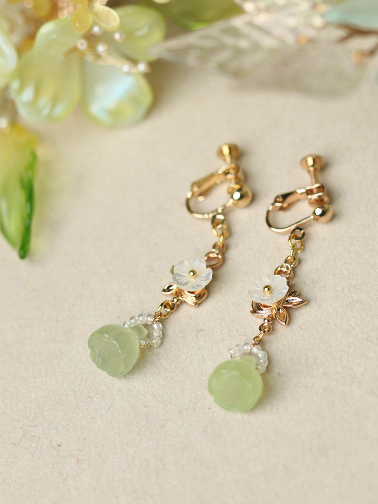 Lotus Pod Earrings | Hanfu Jewelry